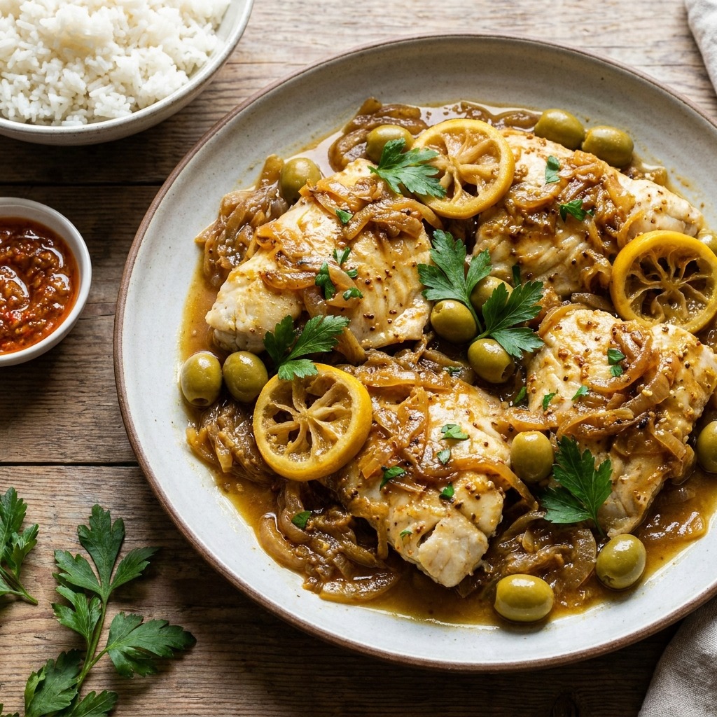 Yassa poisson avec riz